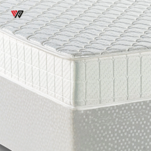 a mattress with a white surface