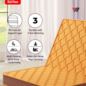 Kurlon Aaram Mattress | Tri-Fold Mattress | Travel Mattress | Medium-Firm Support | Rubberized Natural Coir | Compact & Easy Storage | Single Size | 190x90x10 Cms | - Image 3