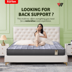 Kurlon Spring Rest Pocket Premium Mattress | 3-Zone Natural latex Mattress | Medium Firm Support | HR Foam, Natural Latex, Memory Foam | Single Size Mattress| 25H CM - Image 9